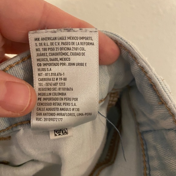 American Eagle Next Level Stretch light blue torn Jeans Jegging Womens 0 regular - Picture 8 of 10